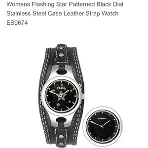 Fossil Women’s Watch - Black Leather & Stainless